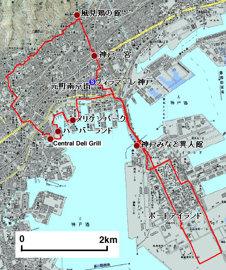 神戸・北野　地図