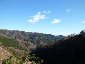 小津川の谷と山並