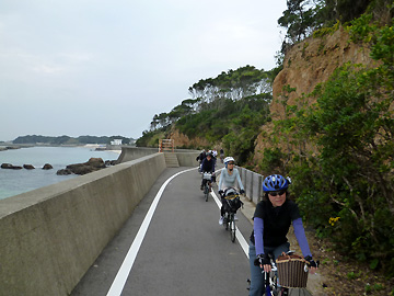 海辺の自転車道