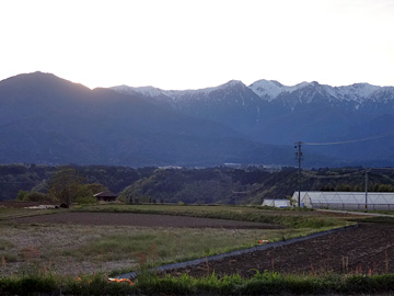 中川村から見る中央アルプス