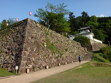復元された隅櫓と石垣
