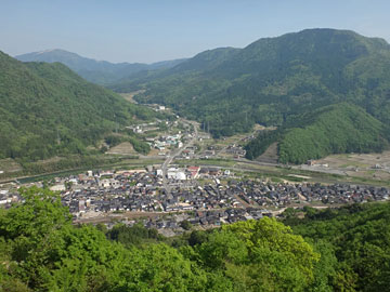 竹田の城下町の眺め