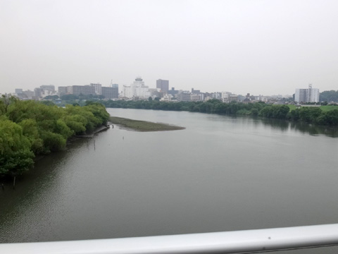 葛飾橋から江戸川上流を望む