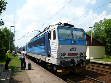 プラハ行きの電車