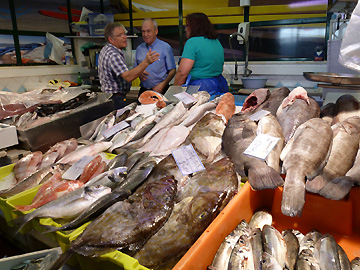 リベイラ市場の魚