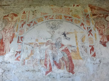 北東の壁のフレスコ画