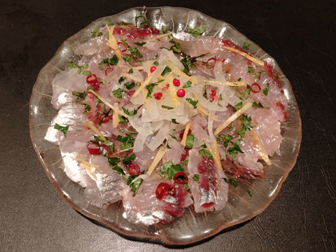 トビウオのカルパッチョ