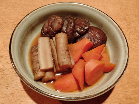 ごぼう・干し椎茸・人参の煮物