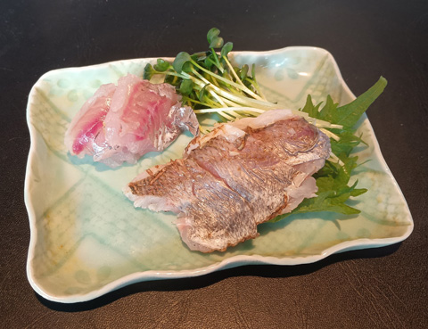 ムツの刺身と焼霜造り