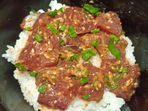 ソウダガツオ（ヒラソウダ）のポケ丼