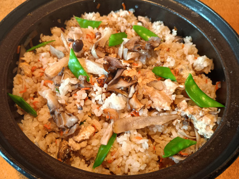 たっぷりきのこの炊き込み御飯 炊き上がり