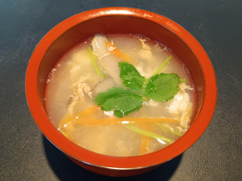 牛蒡と人参のかきたま汁／片栗粉なし