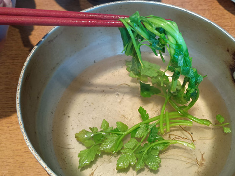 芹のしゃぶしゃぶ