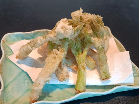 うどの穂先の天ぷら