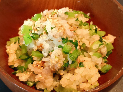 大根の葉の菜っ葉飯