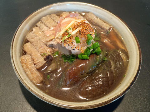 なすと厚揚げの煮浸し／大根おろし添え