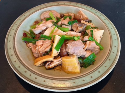 鶏肉とたけのこの中華蒸し