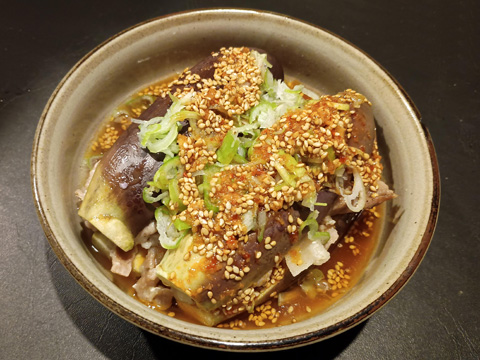 ナスと豚肉のポン酢蒸し