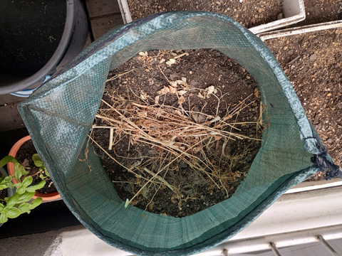 土に植物を混ぜて再生する