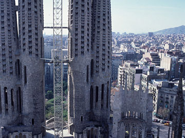 バルセロナの西の街並み