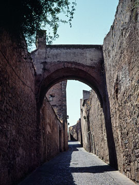 アーチ南側の城壁