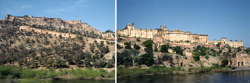左ジャイガル城、右アンベール城