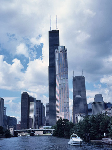 シアーズ・タワーなどが並ぶ