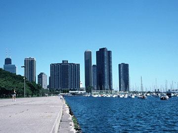 グラント・パークとミシガン湖