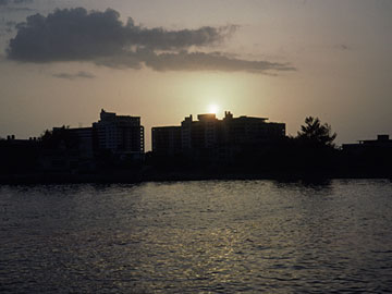 カリブ海の日没