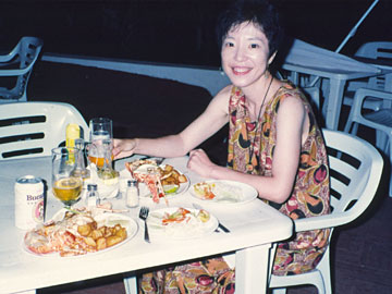 伊勢エビの夕食