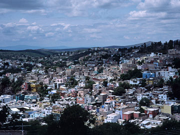 見晴台から見たグアナフアトの街