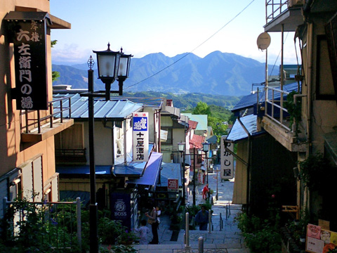 伊香保温泉の石段からの眺め