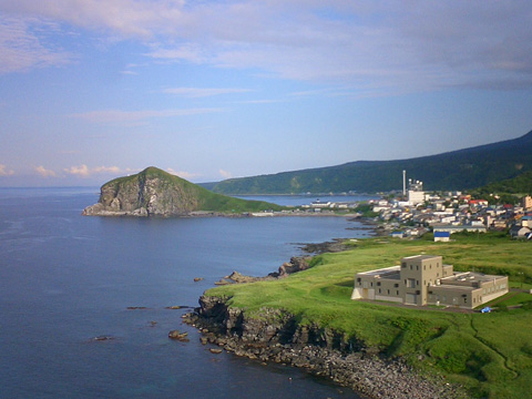 夕日ケ丘展望台からペシ岬を望む