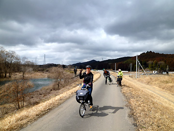 鬼怒川自転車道の起点付近