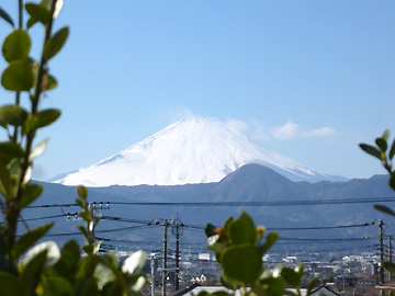 城前寺前から富士山を望む