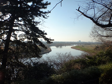 多摩川台公園から見る多摩川
