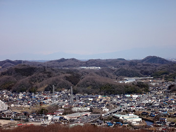 小川町と浅間山あたり