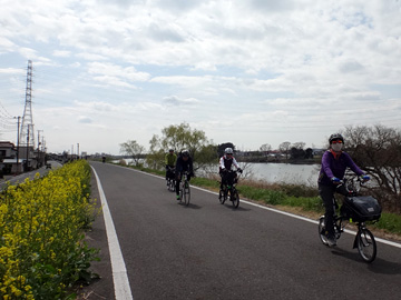 三郷市の中川自転車道
