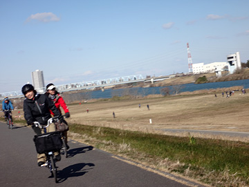 江戸川自転車道を行く