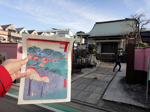 名所東京百景『日暮里寺院の空無』（令和二年（2020）十二月　冬の部）／修性院