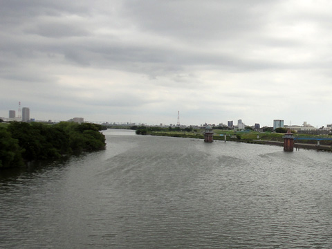 新葛飾橋から江戸川下流を望む