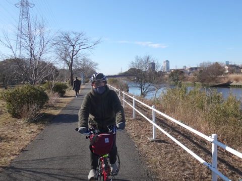 幕張の花見川サイクリングコース