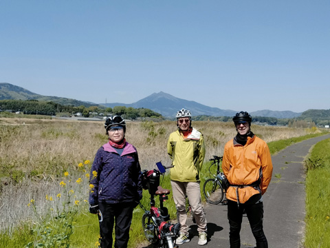 恋瀬川自転車道と筑波山