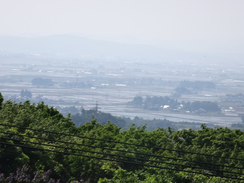 会津若松北部の田園地帯