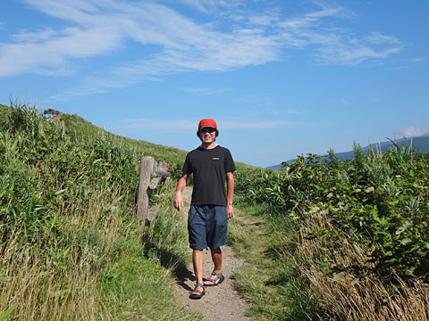 遊歩道を行くサイダー