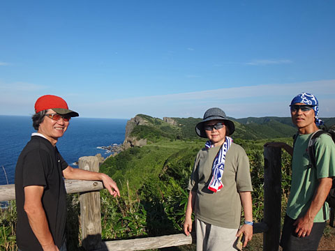 積丹出岬の展望デッキ