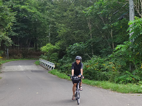 脇道を上るサイダー