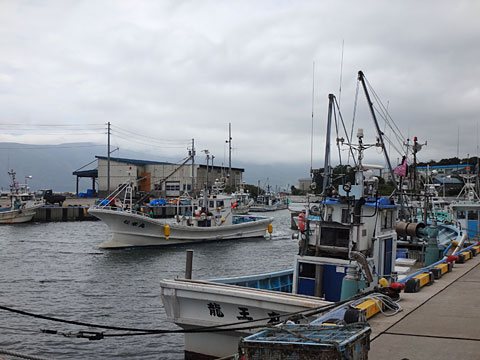 港に帰ってきた漁船