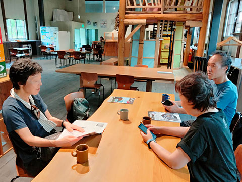 旧でんぷん工場でお茶