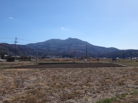 真壁付近から見た筑波山